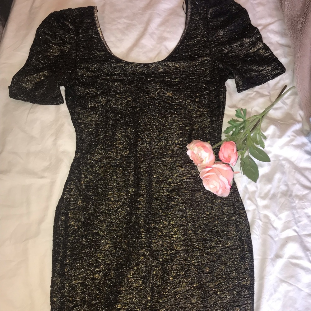 Metallic bodycon dress, never worn.